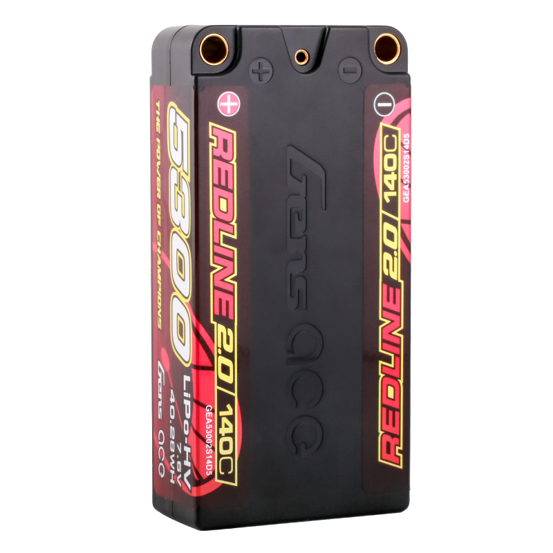 Gens Ace Redline 2.0 Serie 2S 5300mAh 7,6V 140C 2S2P Hardcase HV Lipo Akku