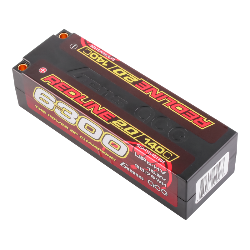 Gens Ace Redline 2.0 Serie 4S 6300mAh 15,2V 140C Hardcase HV Lipo Akku