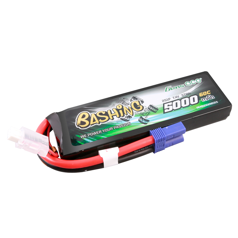 Gens Ace 2S 5000mAh 7,4V 2S1P 60C Lipo EC5