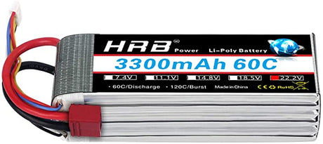 HRB 6S 3300mAh 22.2V 60C Deans T LiPo Akku - LiPo24.de