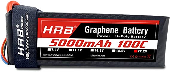 HRB 6S 5000mAh 22.2V 100C XT90 Graphene - LiPo24.de