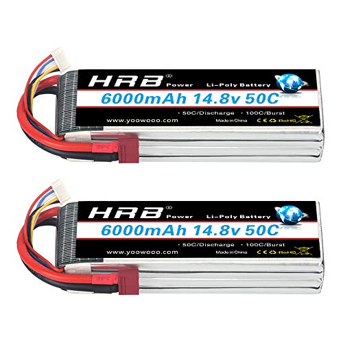 HRB 4S 6000mAh 14,8V 50C Deans T Stecker (2 St.) - LiPo24.de