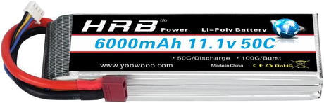 HRB 3S 6000mAh 11.1V 50C Deans T Stecker LiPo Akku - LiPo24.de