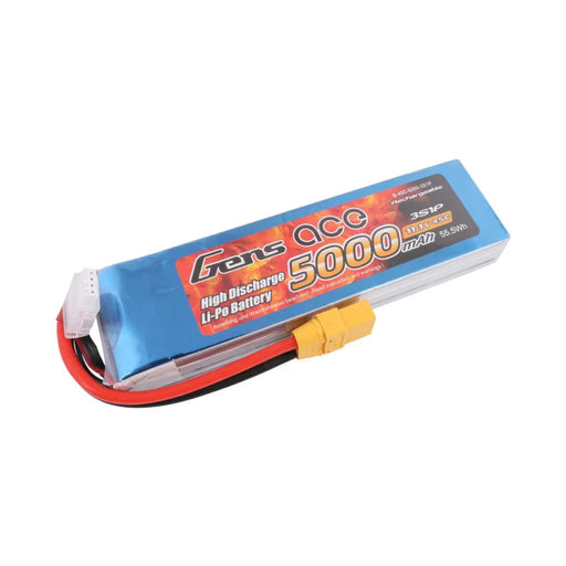 Gens Ace 5000mAh 11.1V 45C 3S1P Lipo Akku mit XT90 Stecker   LiPo24.de