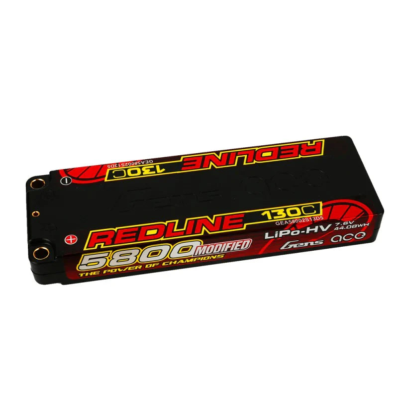 Gens Ace Redline Series 5800mAh 7.6V 130C 2S1P HardCase 56# HV Ultra LCG LiPo Akku - LiPo24.de