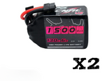 CNHL Black Series V2.0 6S LiPo Akku 1500mAh 22,2V 130C Lipo-Akku mit XT60-Stecker (2 Stück)