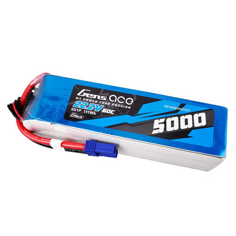 Gens ace G-Tech 5000 mAh 22,2 V 60 C 6S1P Lipo-Akku mit EC5-Stecker