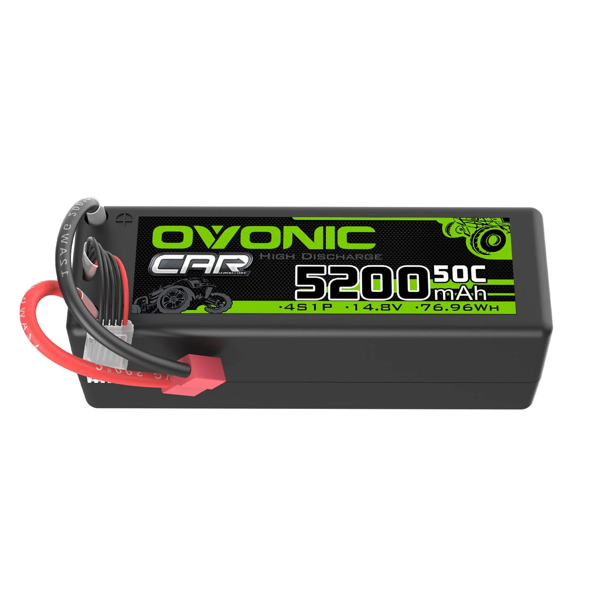 Ovonic Car 4S LiPo Akku 5200mAh 50C 14,8V Hardcase Lipo Akku mit T-Stecker