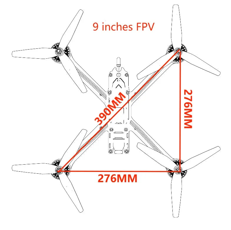 FPV Beginner DIY in 6"-9" Quadcopter 3K Carbon Drone Kit für FPV Racing