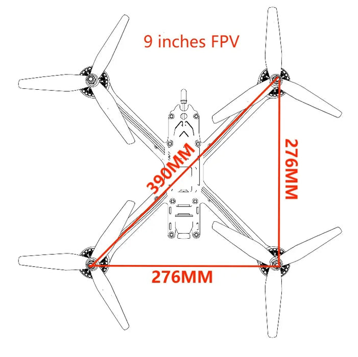 FPV Beginner DIY in 6" 9" Quadcopter 3K Carbon Drone Kit für FPV Racing