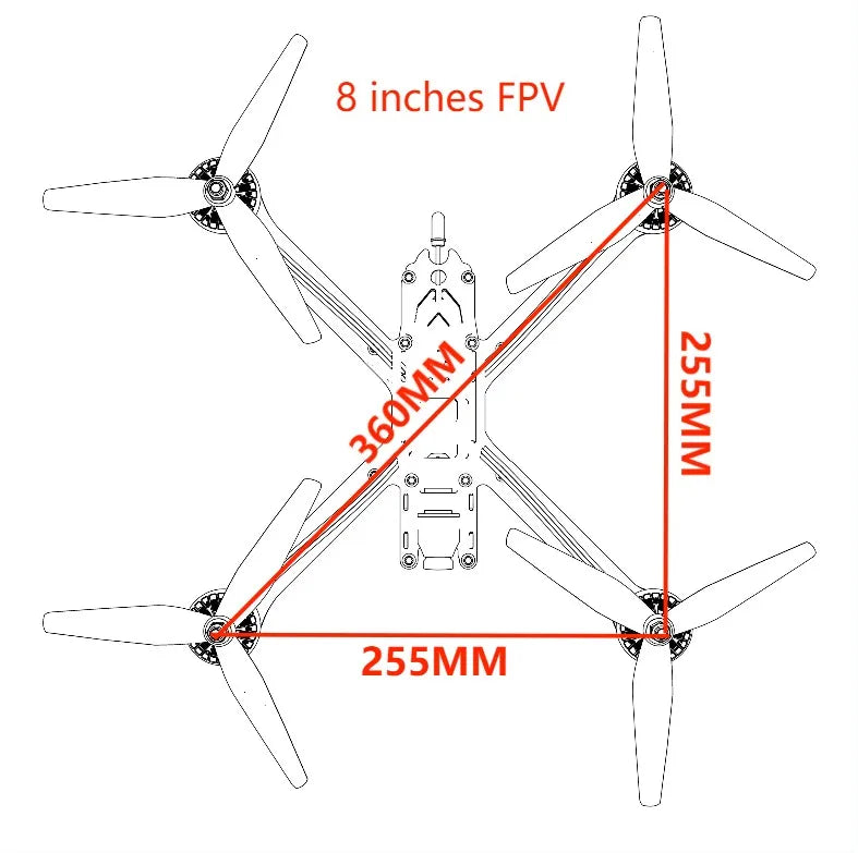 FPV Beginner DIY in 6"-9" Quadcopter 3K Carbon Drone Kit für FPV Racing