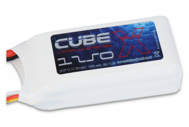 SLS X-CUBE 1250MAH 3S1P 11,1V 30C/60C - LiPo24.de