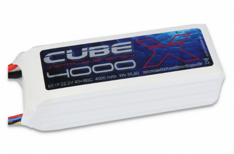 SLS X-CUBE 4000MAH 6S1P 22,2V 40C/80C - LiPo24.de