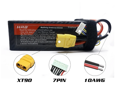 HRB 6S 6000mAh 22,2 V 100C XT90 Graphene - LiPo24.de