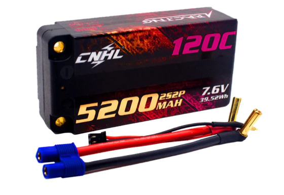 CNHL Racing Series 2S 5200mAh 7,6V 120C LiHV Shorty Hardcase EC3 Lipo-Akku (2 Stück )