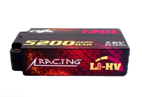 CNHL Racing Series 2S 5200mAh 7,6V 120C LiHV Shorty Hardcase EC3 Lipo-Akku (2 Stück )