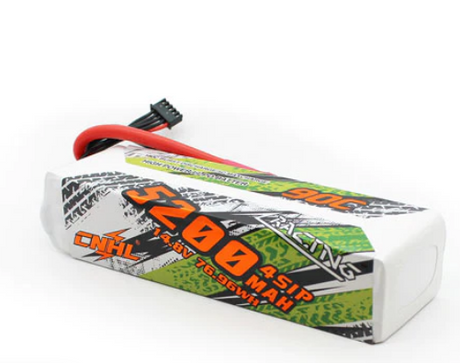 CNHL Racing Series 4S 5200mAh 14,8V 90C 6,5 mm Rundstecker Lipo Akku