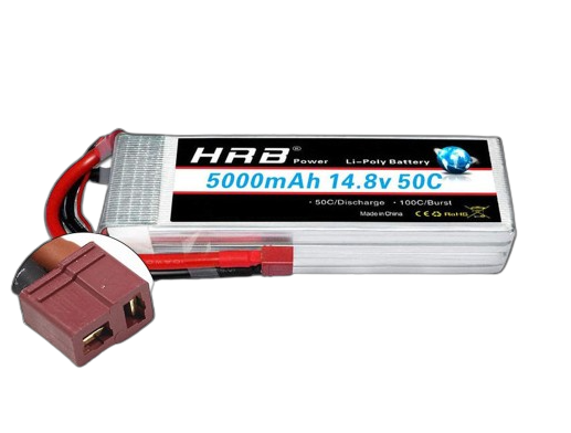 HRB 4S 5000mAh 14,8V 50C  Dean T LiPo Akku - LiPo24.de