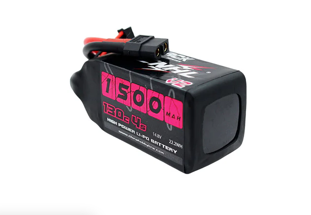 CNHL Black Series V2.0 4S LiPo Akku 1500mAh 14,8V 130C Lipo-Akku mit XT60-Stecker (2 Stück)