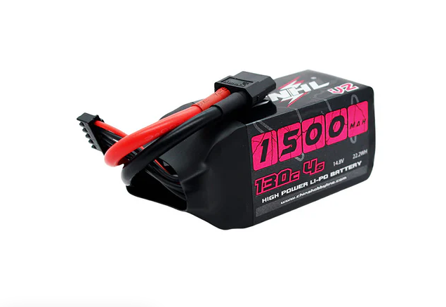 CNHL Black Series V2.0 4S LiPo Akku 1500mAh 14,8V 130C Lipo-Akku mit XT60-Stecker (2 Stück)