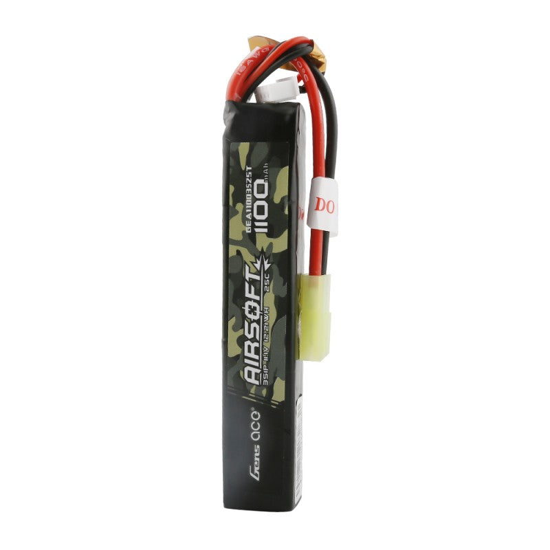 Gens Ace 25C 1100mAh 3S1P 11.1V Airsoft Gun Lipo Akku mit Mini Tamiya Stecker - LiPo24.de