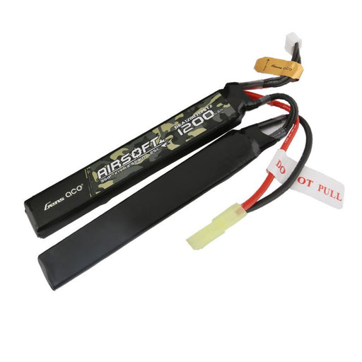 Gens Ace 25C 1200mAh 3S1P 11.1V Saddle Airsoft Gun Lipo Akku mit Mini Tamiya Stecker   LiPo24.de