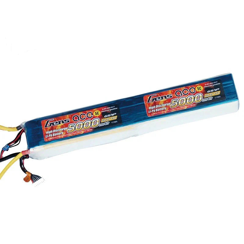 Gens Ace 5000mAh 44,4V 45C 12S1P Lipo-Akkupack mit EC5-Stecker - LiPo24.de