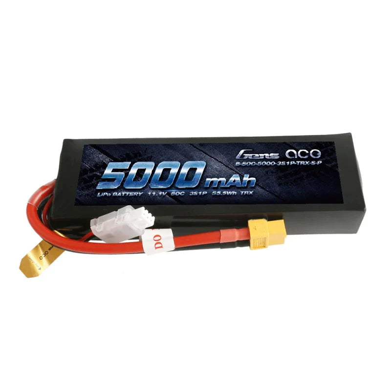 Gens Ace 5000mAh 11.1V 50C 3S1P Short-Size Lipo mit XT60 Stecker - LiPo24.de