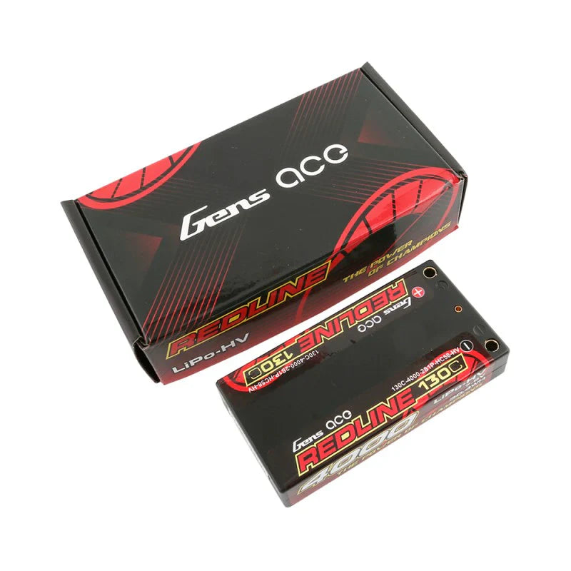 Gens Ace Redline Series 4000mAh 7.6V 130C 2S1P HardCase HV Lipo Akkupack mit Hardcase 58# - LiPo24.de