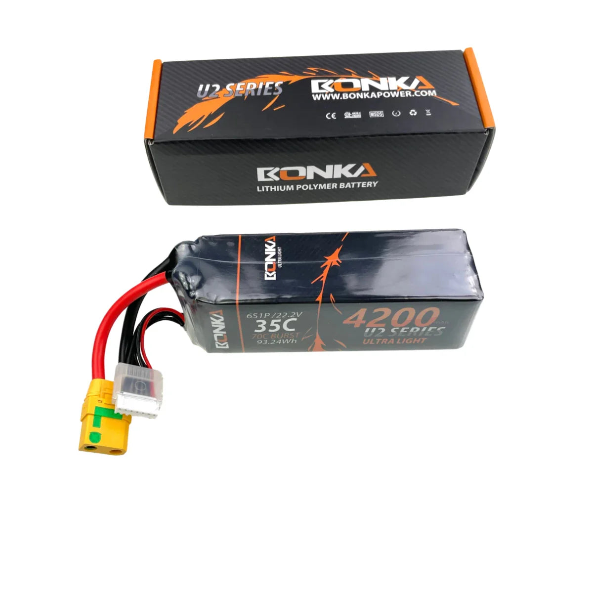 Bonka Lipo Akku 4200mAh 22,2V 6S 35C XT90 Antiblitz