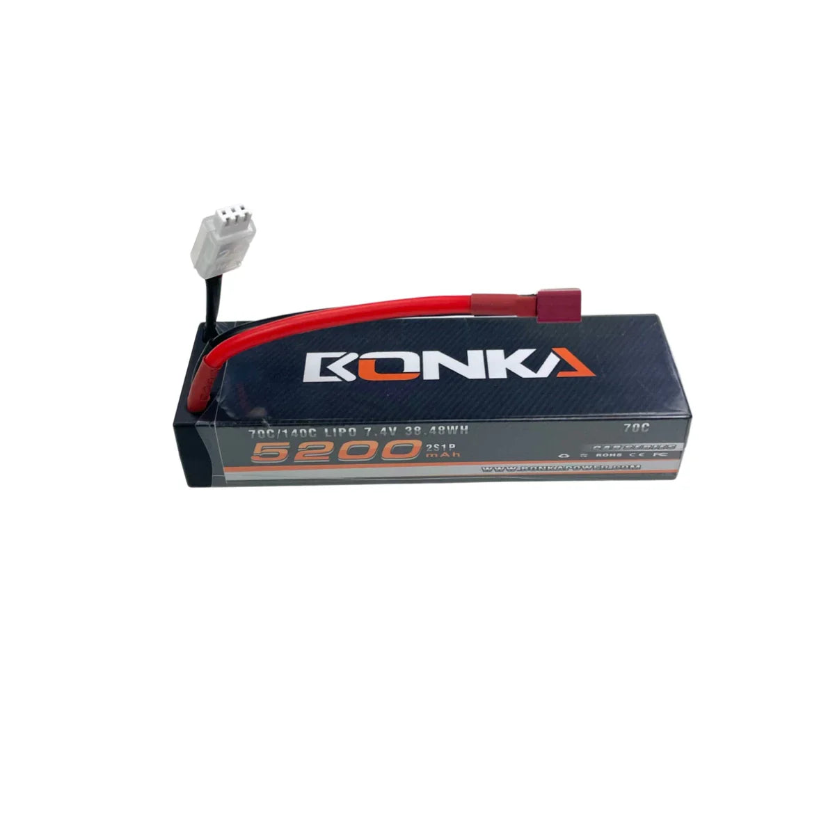 Bonka 2S 5200mAh 7,4V 70C Hardcase DEAN Lipo Akku