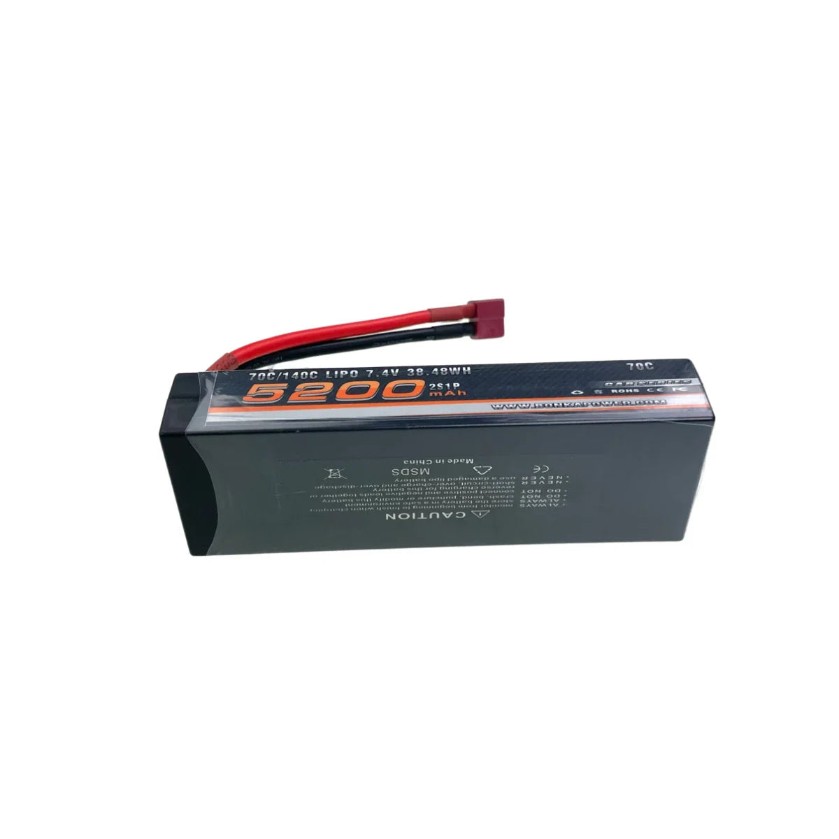 Bonka 2S 5200mAh 7,4V 70C Hardcase DEAN Lipo Akku