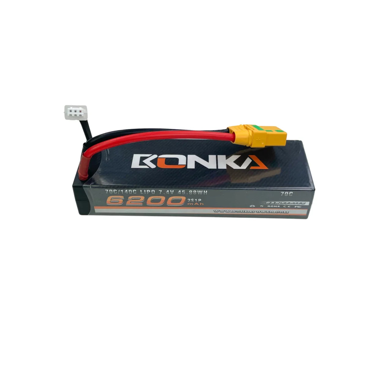 Bonka 2S 6200mAh 7,4V 70C Hardcase XT90 Antiblitz Lipo Akku