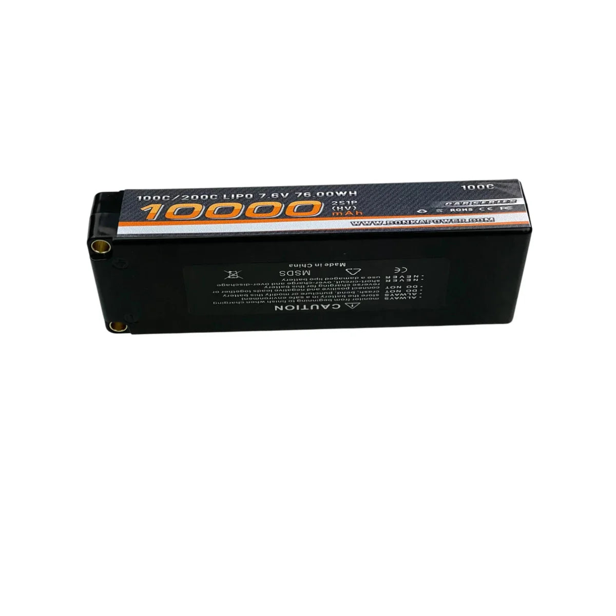 Bonka Lipo Akku HV 10.000mAh 7,6V 100C Hardcase 5mm Anschluss