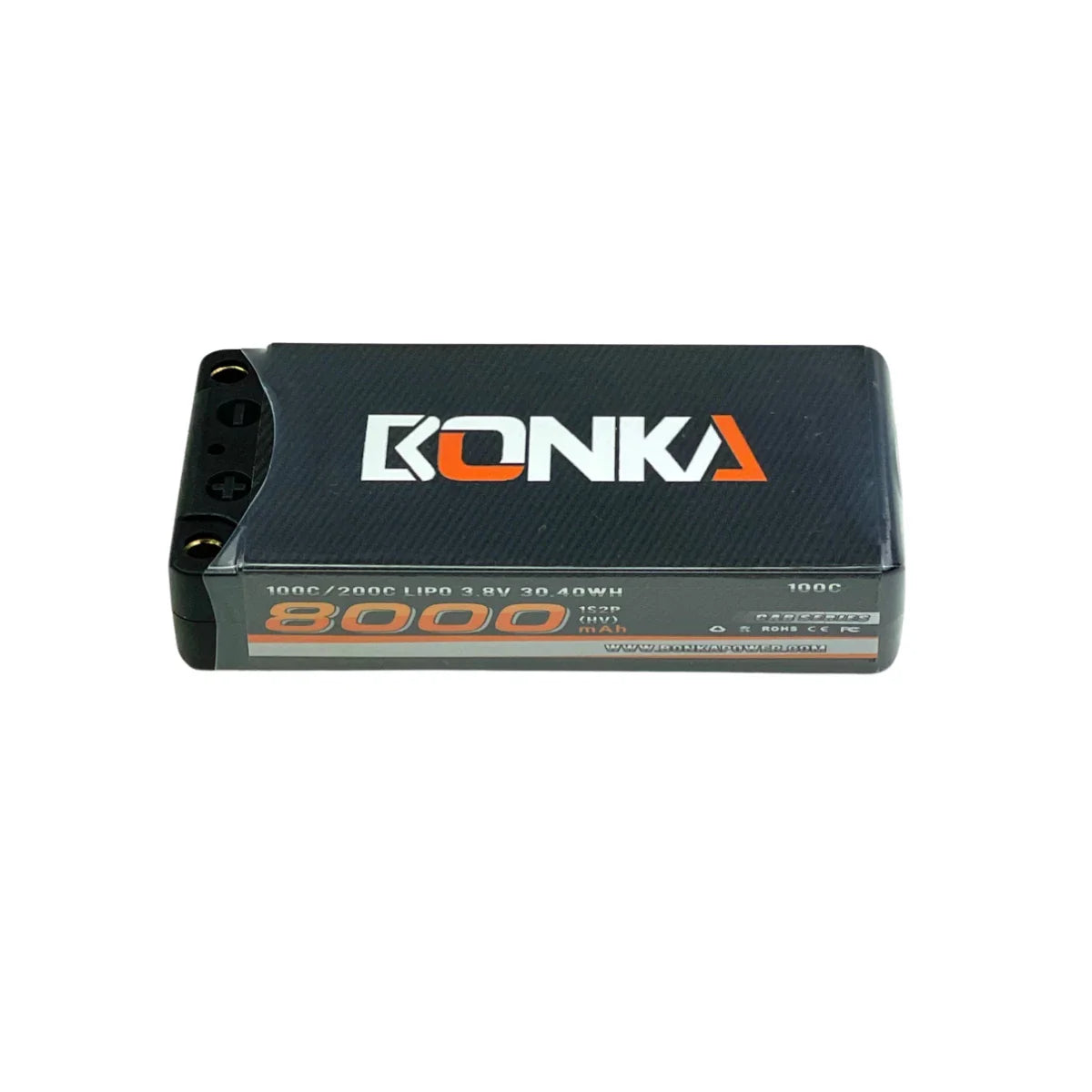 Bonka Lipo Akku HV 8000mAh 3,8V 100C Shorty Hardcase 5mm Bullet