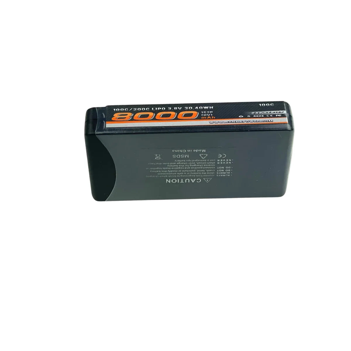 Bonka Lipo Akku HV 8000mAh 3,8V 100C Shorty Hardcase 5mm Bullet