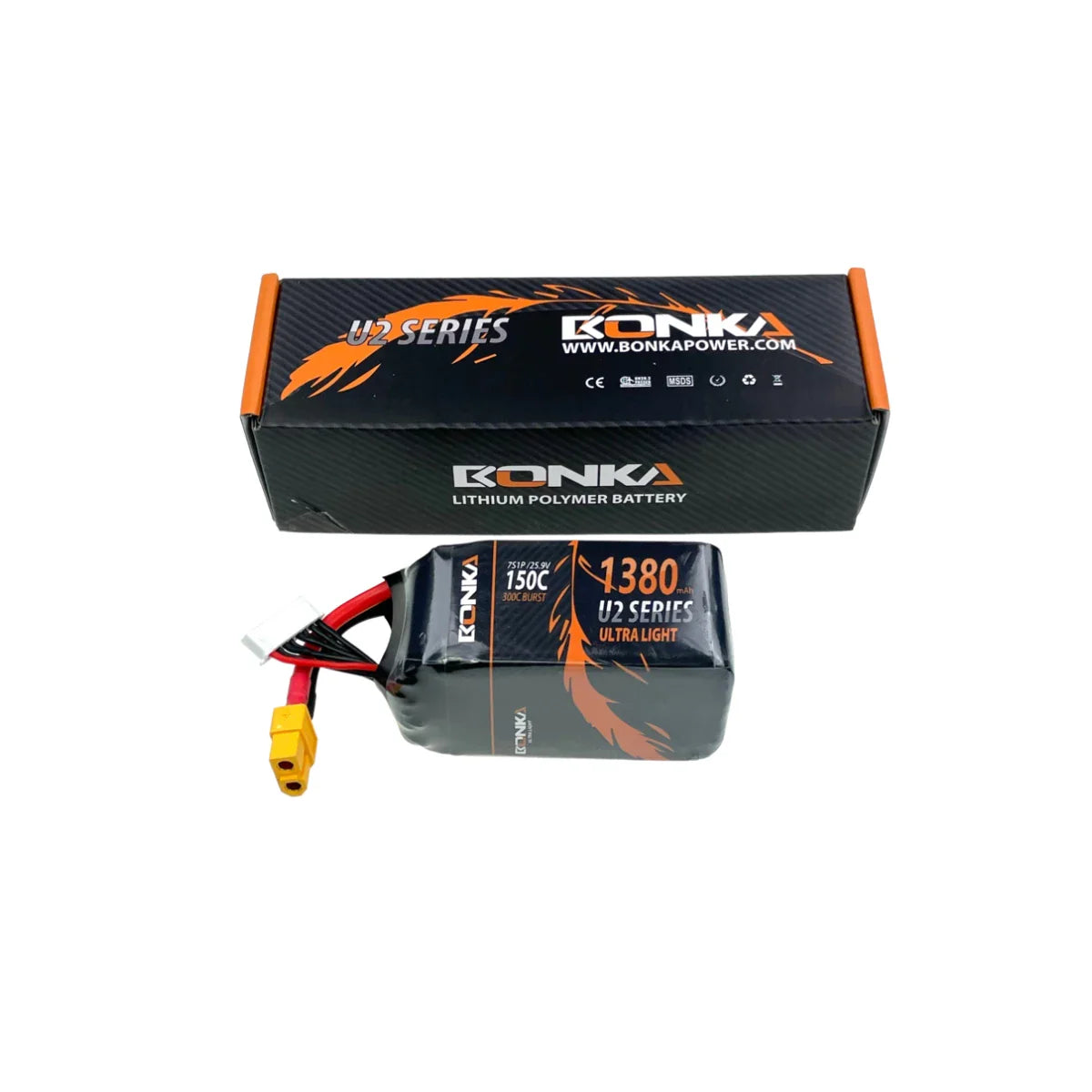 Bonka Lipo Akku 1380mAh 25,9V 150C/300C FPV XT60