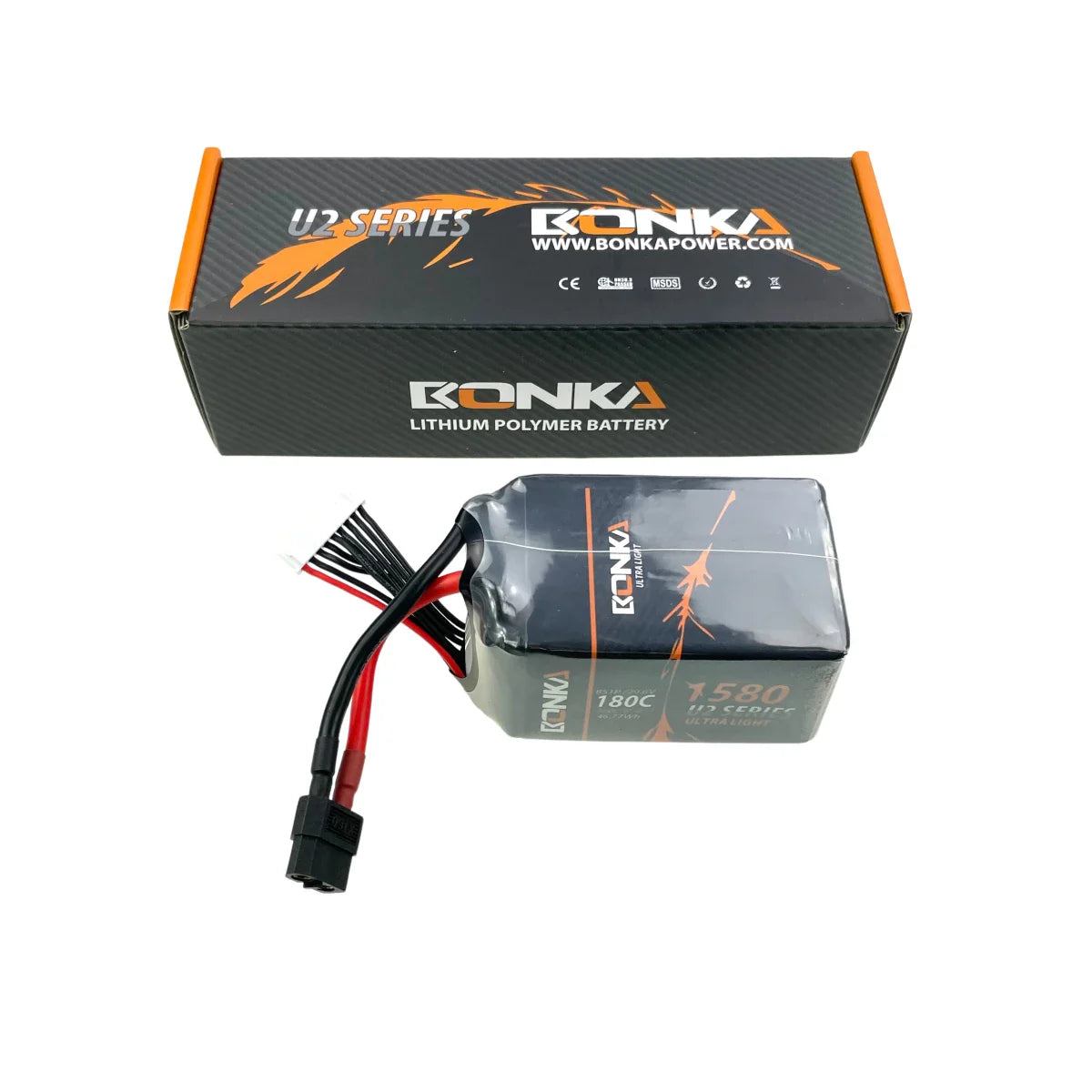 Bonka 8S 1580mAh 29,6V 180C/360C FPV XT60 Lipo Akku