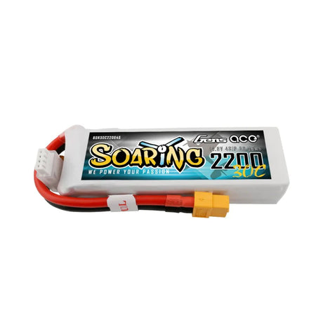 Gens Ace Soaring 2200mAh 14,8V 30C 4S1P Lipo Akkupack mit XT60 Stecker - LiPo24.de