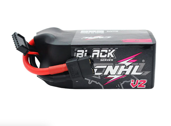 CNHL Black Series V2.0 6S Lipo Akku 1300mAh 22,2V 130C Lipo-Akku mit XT60-Stecker (2 Stück)