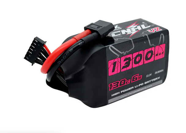 CNHL Black Series V2.0 6S Lipo Akku 1300mAh 22,2V 130C Lipo-Akku mit XT60-Stecker (2 Stück)