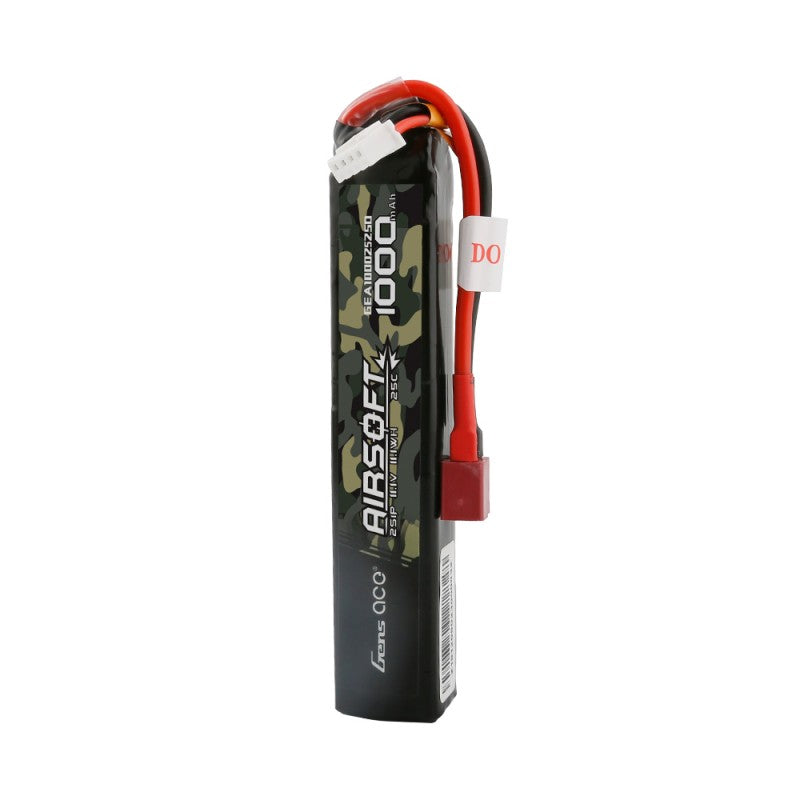 Gens Ace 25C 1000mAh 2S1P 7,4V Airsoft Gun Lipo Akku mit T-Stecker - LiPo24.de