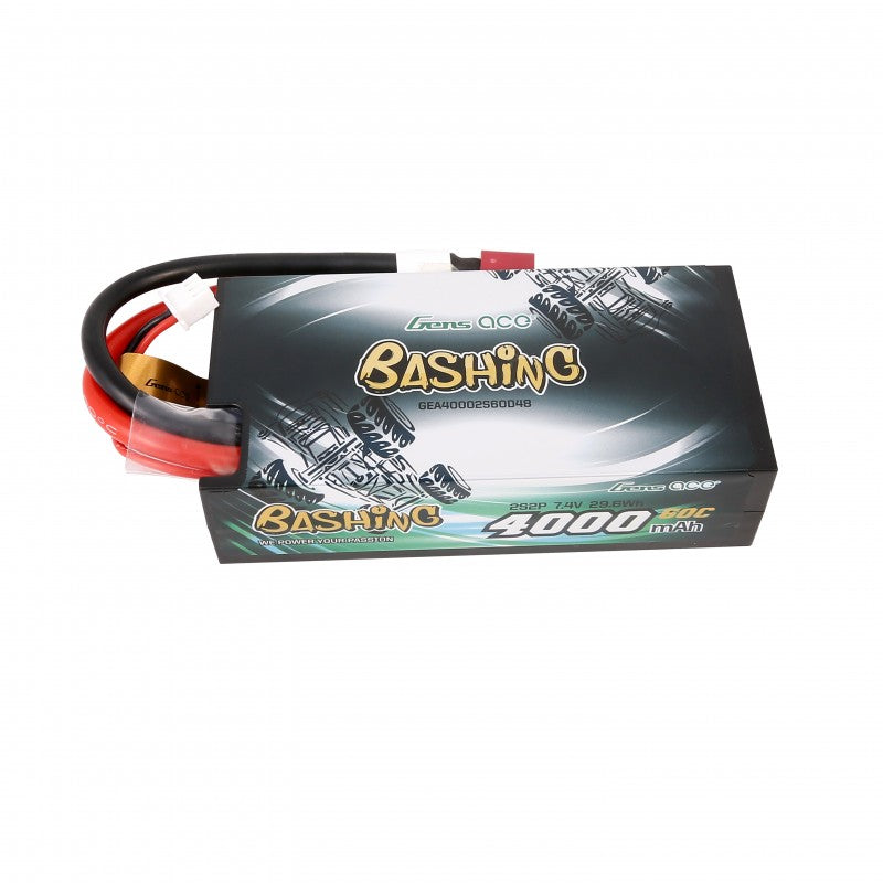 Gens Ace 4000mAh 2S2P 7.4V 60C HardCase 48# Auto Lipo Akku mit T-Stecker - LiPo24.de