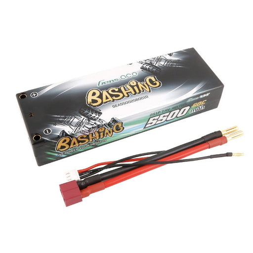 Gens Ace 5500mAh 2S 7.4V 60C HardCase RC 10# Auto Lipo Akkupack mit T Stecker   LiPo24.de