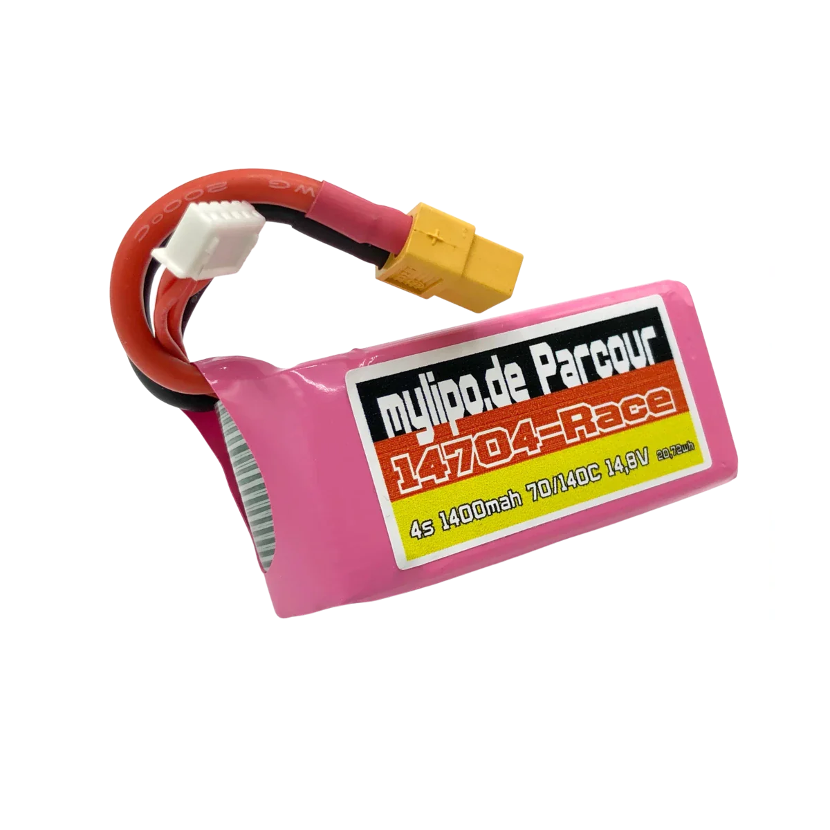 MyLipo Lipo Akku 1400mAh 14,8V 4S 70C FPV Parcour XT60 - LiPo24.de