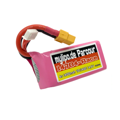 MyLipo Lipo Akku 1400mAh 14,8V 4S 70C FPV Parcour XT60 - LiPo24.de