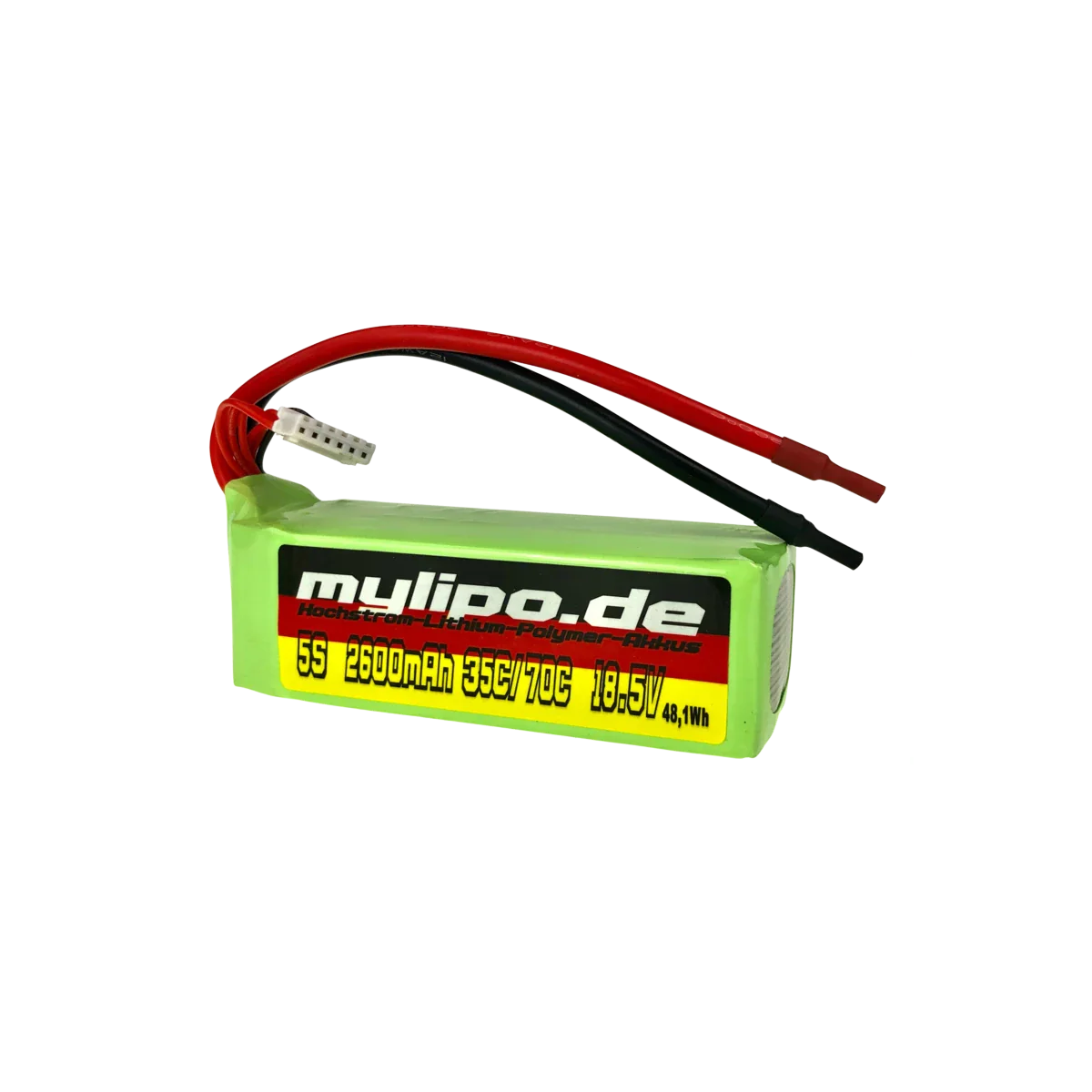 MyLipo Lipo Akku 2600mAh 18,5V 5S 35C/70C kompakt - LiPo24.de