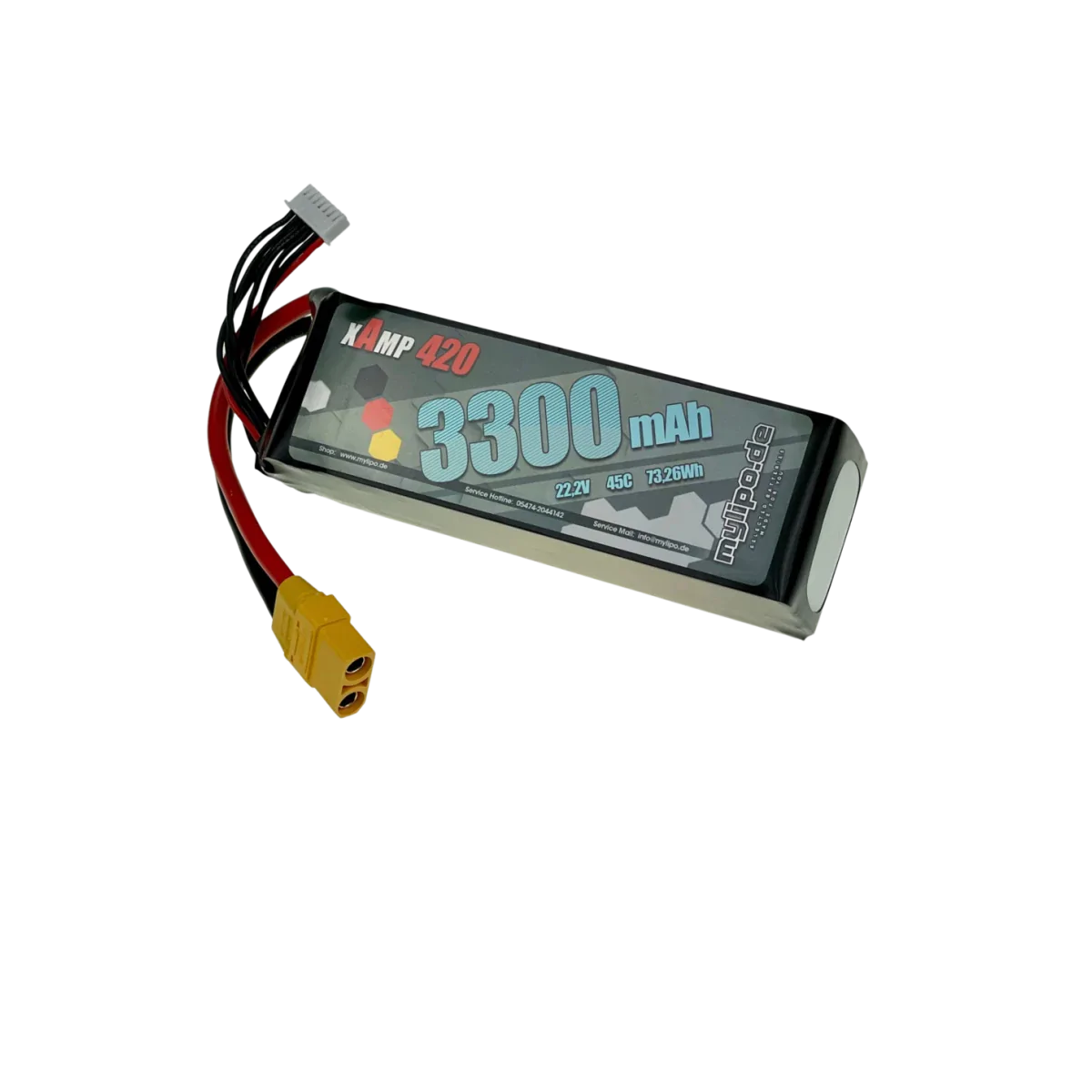 Mylipo Lipo Akku 3300mAh 22,2V 6S 45C XT90 - LiPo24.de