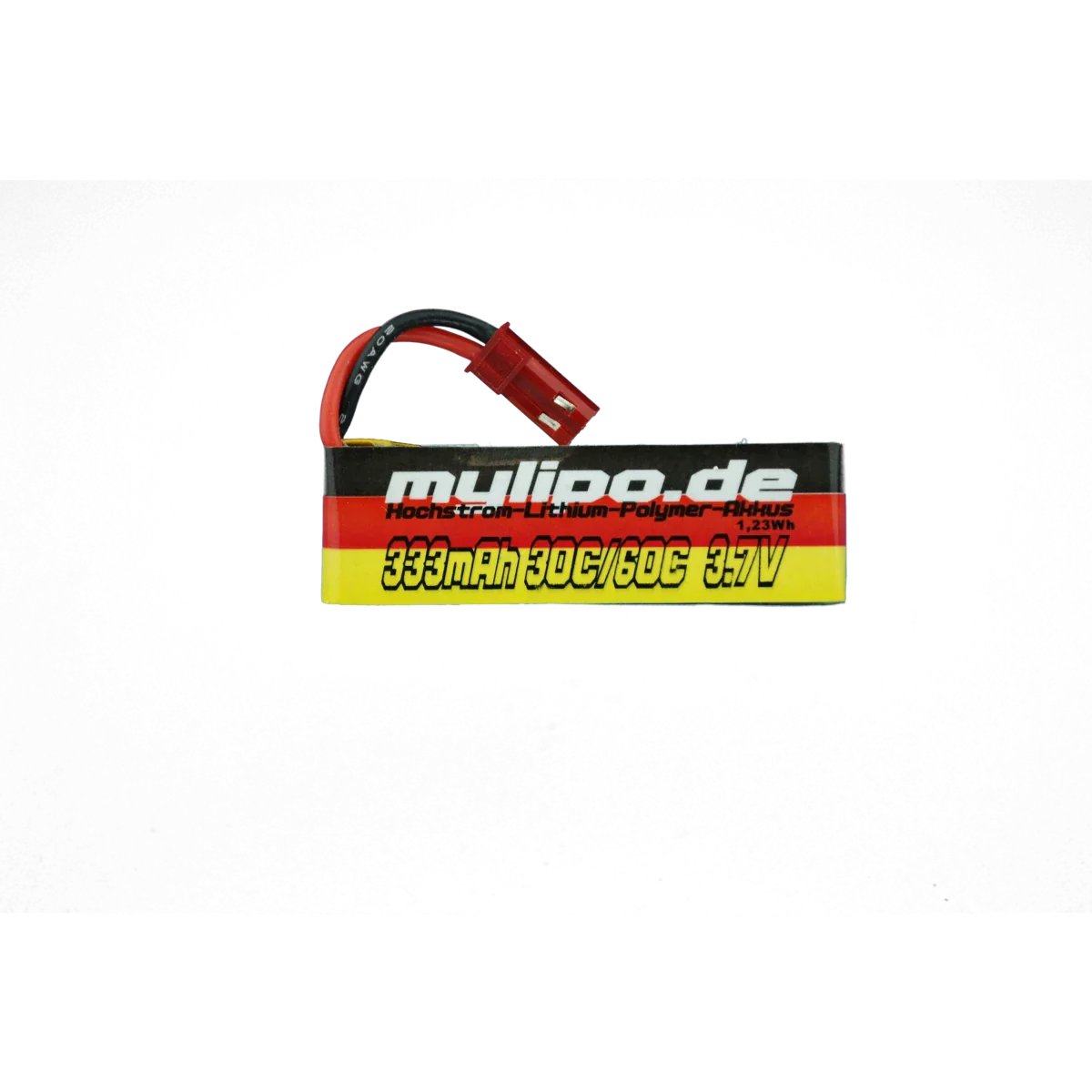 Mylipo Lipo Akku 333mAh 3,7V 30C/60C JST (rot) Stecker - LiPo24.de