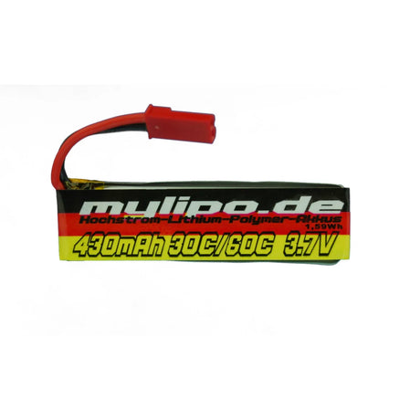 Mylipo Lipo Akku 430mAh 3,7V 30C/60C JST (rot) Stecker - LiPo24.de